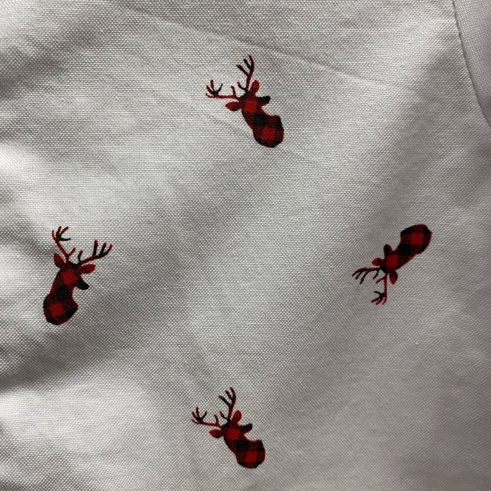 Izod Christmas plaid moose design button up shirt
